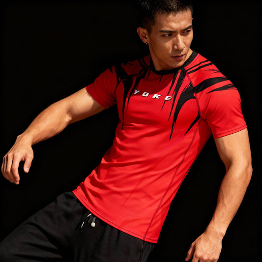 Red Graphic Metal Compression