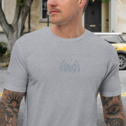 Embroidered Basic Grey Tee