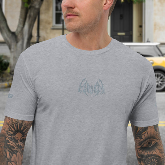 Embroidered Basic Grey Tee